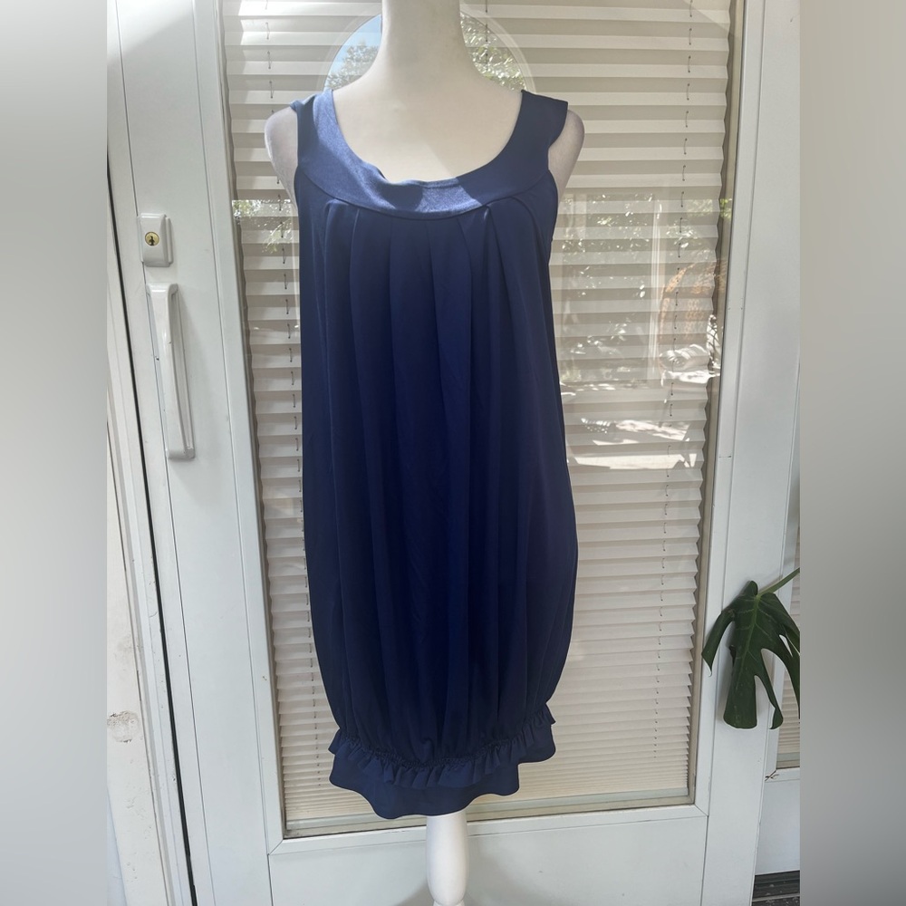 Alice + Olivia Navy Blue Scoop Neck Mini Dress Size Small